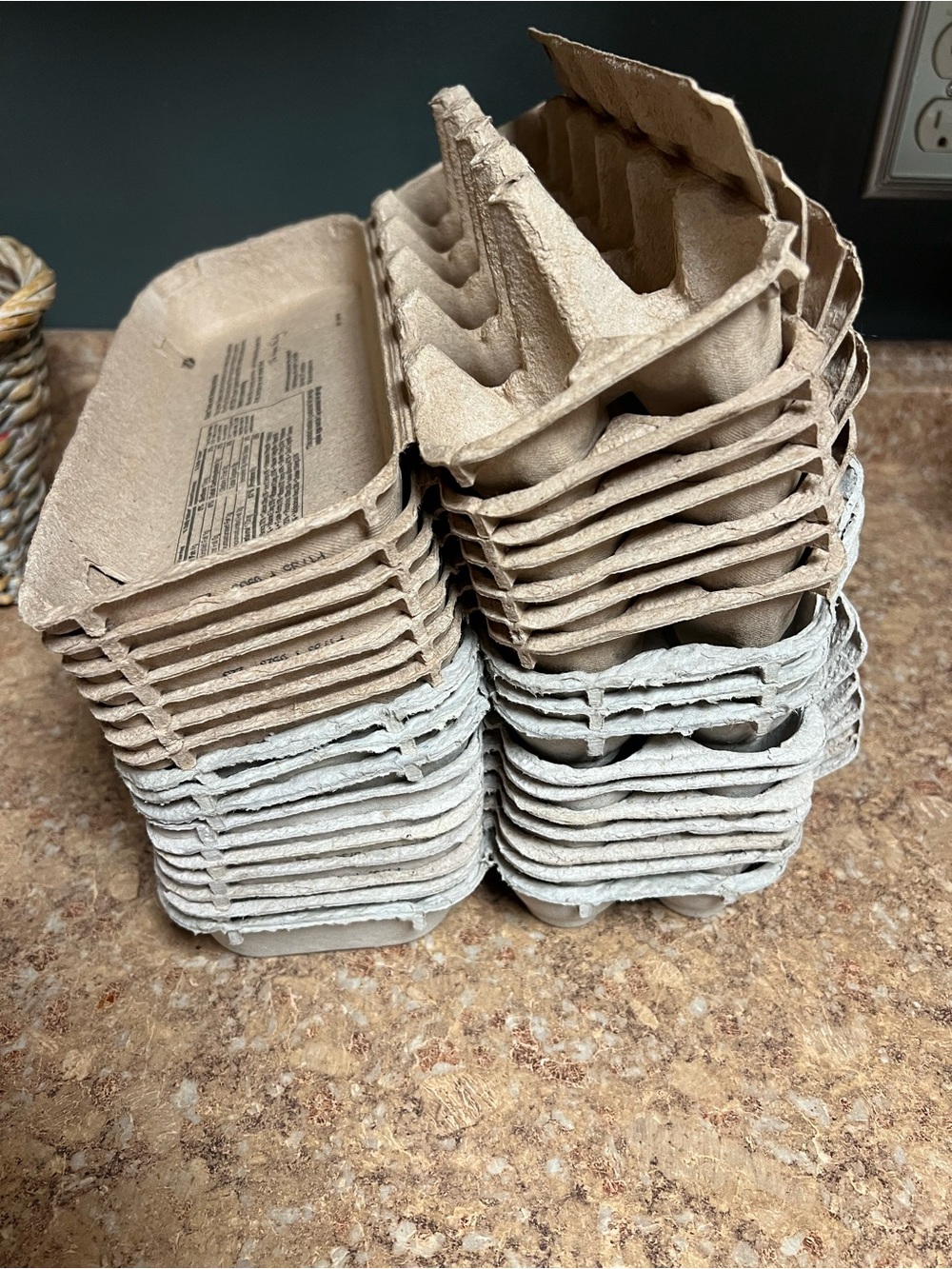 Lot of 20 Egg Cartons Empty Cardboard Arts and Crafts